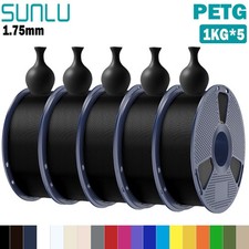 SUNLU 5x1KG PETG 3D Printer Filament 1.75mm PETG 5 Rolls +/-0.02mm No Bubbles picture