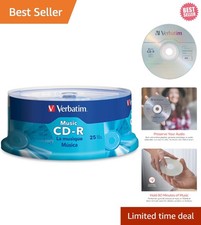 Music CD-R Discs 25pk - 40X, 80 Min Recording, Ideal for Custom Audio Projects picture