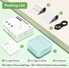 Compact Bluetooth Thermal Photo Printer Label Maker Gift Tags New In Box picture
