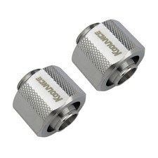 Koolance Compression Fitting for 10mm x 16mm (3/8in x 5/8in), Nickel, 2-pack picture