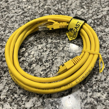 Comcast Cat 5e Yellow Ethernet Cable 3 ft Round RJ-45 Male to Male Patch A1 picture