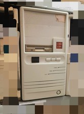 Vintage Beige 386 Era Retro Gaming Baby-AT Tower PC Case + FLOPPY + PSU, CD picture