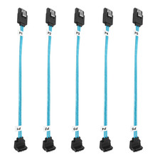 5-Pack SATA III Cable 8-Inch, Thin SATA Right-Angle Cable 90-Degree picture