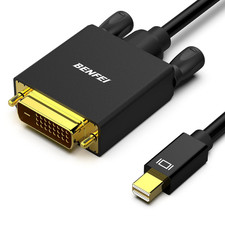 Mini Displayport to DVI Cable, Mini DP to DVI 1.83M Cable Male to Male Gold-Plat picture