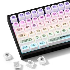 White PBT Shine Through Cherry Profile Keycaps Set Fits Mechanical Keyboard picture