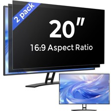 [2 Pack] 20 Inch Computer Privacy Screen Filter for Monitor 16:9 Aspect Ratio, picture
