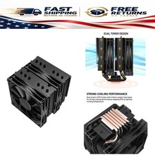 DARKROCK DT6 Dual Tower CPU Air Cooler 6 Heat Pipes 2x 120mm PWM Fans LGA 1700 picture