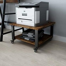 Natwind 2 Tiers Office Movable Laser Printer Copier Stand Cart Under Desk Heavy picture