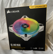 Corsair QL140 RGB 140mm White Case Fan Kit 2-Pack w/ Lighting Node CORE picture