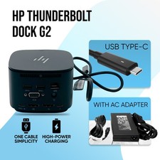 Original HP USB-C Docking Station for HP EliteBook Laptops w/ AC Adapter picture