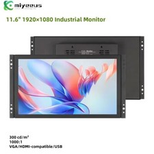 11.6-in 1920×1080 Industrial Monitor Industrial Display Screen w/ VGA HDMI Ports picture
