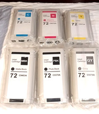 6PK 72 INK CARTRIDGES Replacement for HP 72 ink - NEW SEALED picture