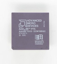 80486 CPU- AMD Am5x86-P75 - Am486 DX5-133W16BGC - Socket 3 - TESTED - NO TARIFF picture