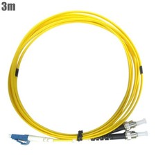3M 10FT LC UPC to ST UPC Duplex 9/125 Single Mode Fiber Optic Optical Cable 100G picture