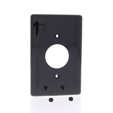 Hubbell NPJ7BK Black 1-Gang 1.406in. Outlet Unbreakable Mid-Size Wallplate Cover picture
