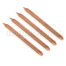 4x Copper Flat Heat Tube Pipe DIY Laptop Accessories 3.14x0.31x0.11Inch picture