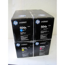 Set of 4 Genuine HP 504A 504X CE250X CE251A CE252A CE253A Toner Cartridges NEW picture