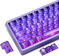XVX Purple Clear Keycaps,Transparent Keycaps 60 75 100 Percent,Ceramic picture