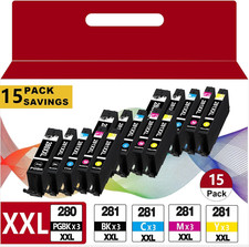 15 Pack PGI-280XXL CLI-281XXL Ink Cartridges Replacement for Canon 280 XXL 281 X picture