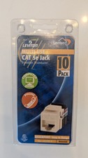 Leviton Cat 5e 8-Wire QuickPort Adaptor Jack, 10-Pack 5G108-A Almond Off-White picture