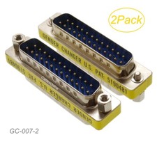 2-Pack DB25 Male to Male Slim Type Gender Changer Coupler Adapter, GC-007-2 picture