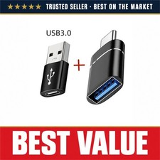 USB 3.0 to USB-C OTG Adapter 2-Pack Type-C Male to USB-A Converter for PC picture