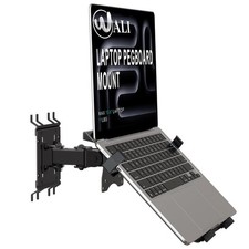 Black Articulating Pegboard Mount 2 In 1 Laptop Monitor Tray Under 8.8 Lbs picture