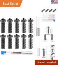 10Pcs Hardened Steel Volcano Nozzle 0.2mm 0.4mm 0.6mm 0.8mm 3D Printer Volcan... picture