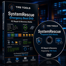 SystemRescue Emergency Boot DVD PC Repair Recovery Disc TRS Tools picture