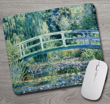 Claude Monet Water Lilies Japanese Bridge - Mouse Pad / PC Mousepad Gift Artists picture