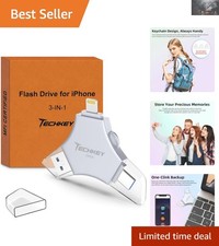 MFi Certified 128GB USB 3.0 Flash Drive - Fast Photo Backup & Storage Companions picture