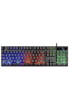 Colorful Crack LED Illuminated Backlit USB Wired PC Rainbow Gaming Keyboard picture
