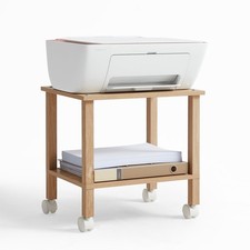 YUFAM 2 Tier Printer Stand with Storage,Under Desk Shelf Printer Table,Small ... picture