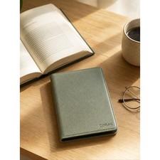 Cobak Sage Green Leather E-Reader Tablet Folio Case w/ Hand Strap and Card Slot picture