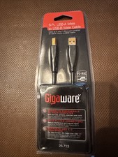 Gigaware 26-713 6-Ft USB A Male To USB-B Male Cable *New* picture