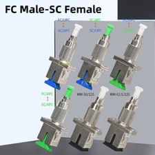 FC Male to SC Female UPC APC SM MM Hybrid Fiber Optic Adapter Optic Converter picture