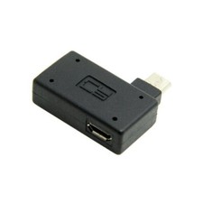 90D Right Angled Micro USB 2.0 OTG Host Adapter with USB Power for Galaxy S4 S5 picture