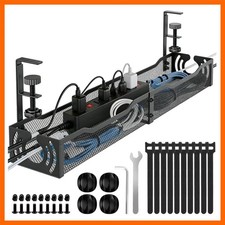 25.3'' No-Drill Under Desk Cable Management Tray - Stylish and Safe Organizer picture