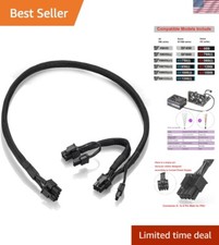 23.6 Inch Braided 8 Pin to Dual PCIe Male Cable for Enhanced GPU Performance picture