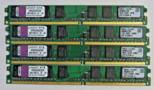 4GB Kit 4x1GB DDR2 533 PC2-4200U Low Profile LP Kingston KVR533D2K2-2GR RAM Set picture