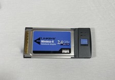 LINKSYS WIRELESS-G 2.4 GHz 802.11 NOTEBOOK ADAPTER w/SPEED BOOSTER MODEL#WPC54GS picture
