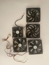5 PC Case Cooling Fans – 4x 120mm + 1x 90mm – Used in Perfect Working Order picture