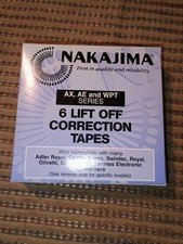 Nakajima LO001 AE-580, AE-500 AE-710 6 Typewriter Correction Lift Off Tapes picture