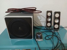 Logitech Z-4 2.1 Computer Speaker System w/Subwoofer & Wired Control Pod Working picture
