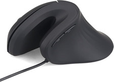 HXMJ Vertical Mouse Wired USB Ergonomic Optical Silent Click Black picture