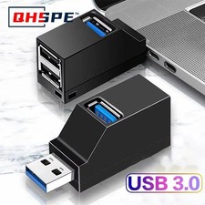 Mini 3 Port USB 2.0 Rotate Splitter Adapter Hub for PC Laptop Notebook Expansion picture