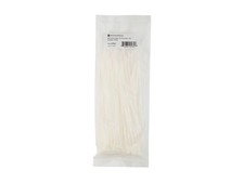 Monoprice Cable Tie 8in 40 lbs, 100 pcs/pack, White picture