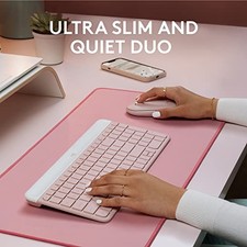 LOGITECH SLIM WIRELESS KEYBOARD AND MOUSE COMBO - MODERN COMPACT LAYOUT, -  ROSE picture