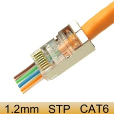 50pcs CAT6 Shielded RJ45 Modular Plug connector Gold Plated 8P8C RJ45 Connectors picture