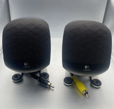 Logitech Z-640 Computer System Satellite 2x Speakers Front Left Right Black Yel picture
